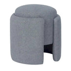 Round Ottoman Teddy Foot Stool for Living Room Bedroom