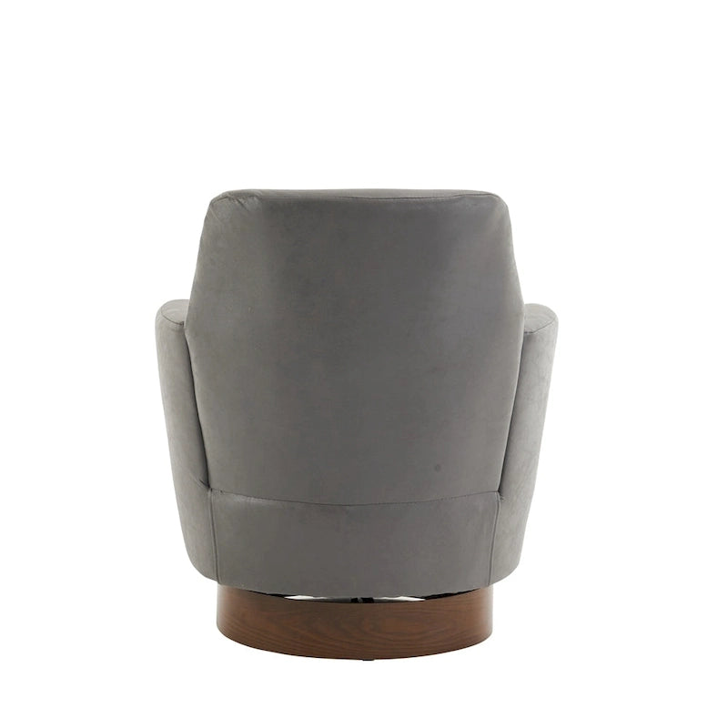 PU Leather Swivel Barrel Chair
