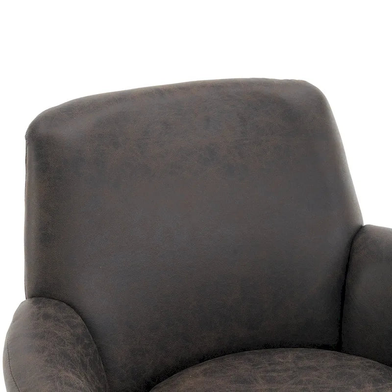PU Leather Swivel Barrel Chair