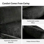 Modern 38 Power Rocking Swivel Nursery Recliner with USB Ports Set of 2