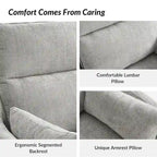 Modern 38 Power Rocking Swivel Nursery Recliner with USB Ports Set of 2