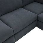93Modern Sectional Sofa with Vertical Stripes