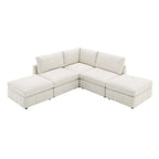 93Modern Sectional Sofa with Vertical Stripes