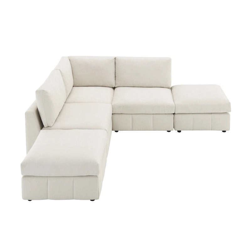 93Modern Sectional Sofa with Vertical Stripes