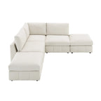 93Modern Sectional Sofa with Vertical Stripes