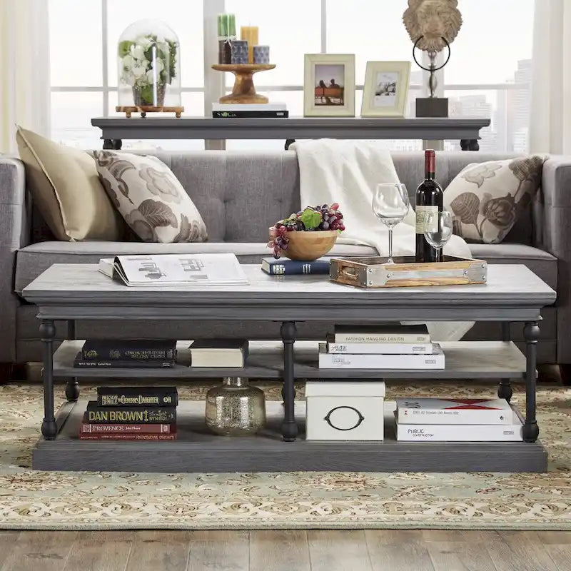 Rectangle Storage Shelf Coffee Table