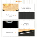 Modern Rolling Kitchen Island on Wheels