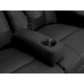 Black Leather Removable Armrest