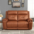 Zero Gravity Power Recline and Headrest Top Grain Leather Sofa and Loveseat Set with Cup Holders