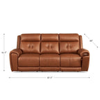 Zero Gravity Power Recline and Headrest Top Grain Leather Sofa and Loveseat Set with Cup Holders