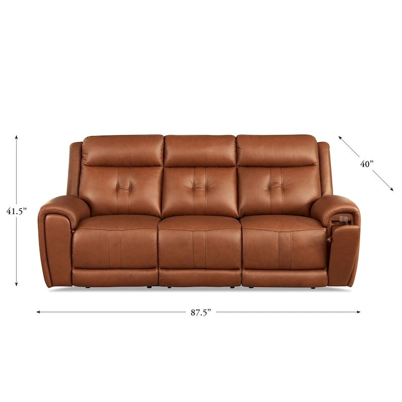 Zero Gravity Power Recline and Headrest Top Grain Leather Sofa and Loveseat Set with Cup Holders