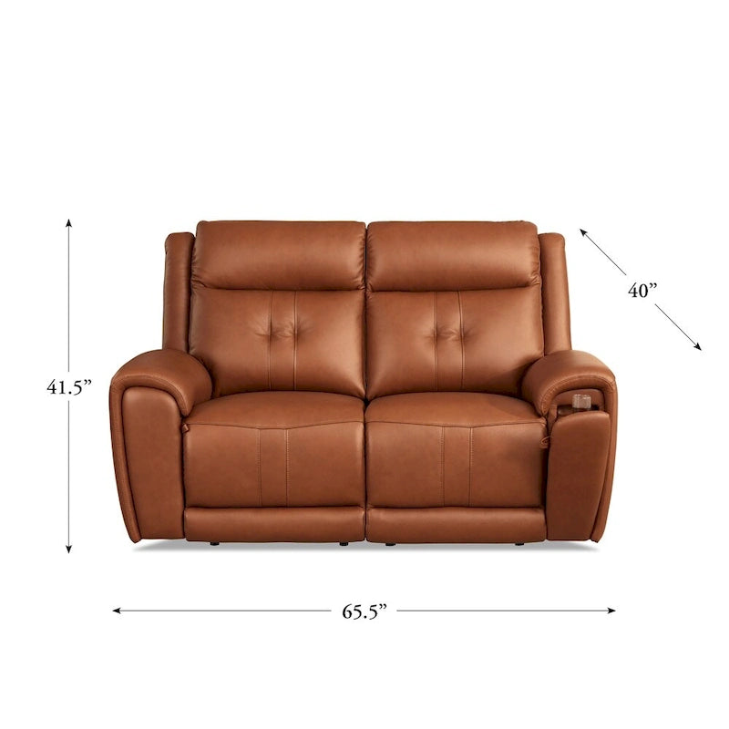 Zero Gravity Power Recline and Headrest Top Grain Leather Sofa and Loveseat Set with Cup Holders