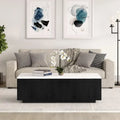 48-Inch Rectangular Coffee Table with Faux Marble Top