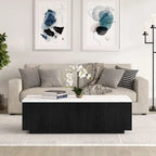 48-Inch Rectangular Coffee Table with Faux Marble Top
