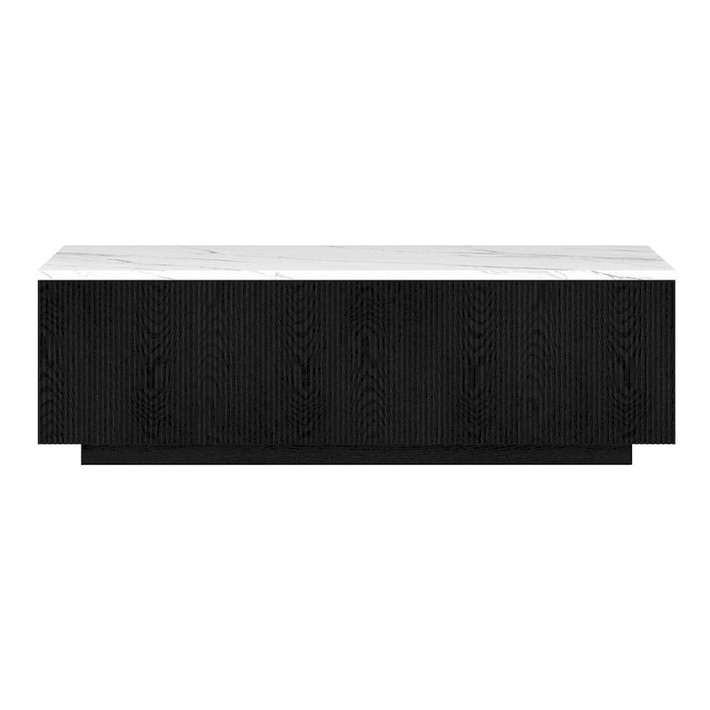 48-Inch Rectangular Coffee Table with Faux Marble Top