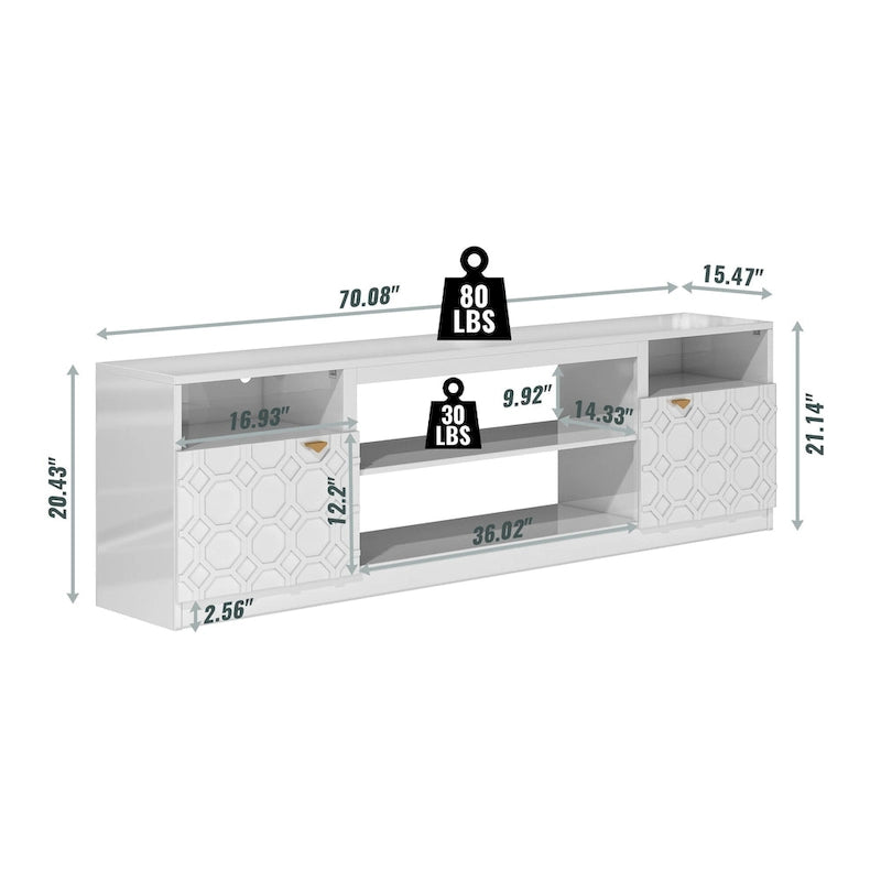 70 High Gloss TV Stand