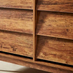 6-Drawer Double Dresser with Vintage-Style Bevel Design