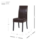 Leather Dining Side Chair, (set of 2)