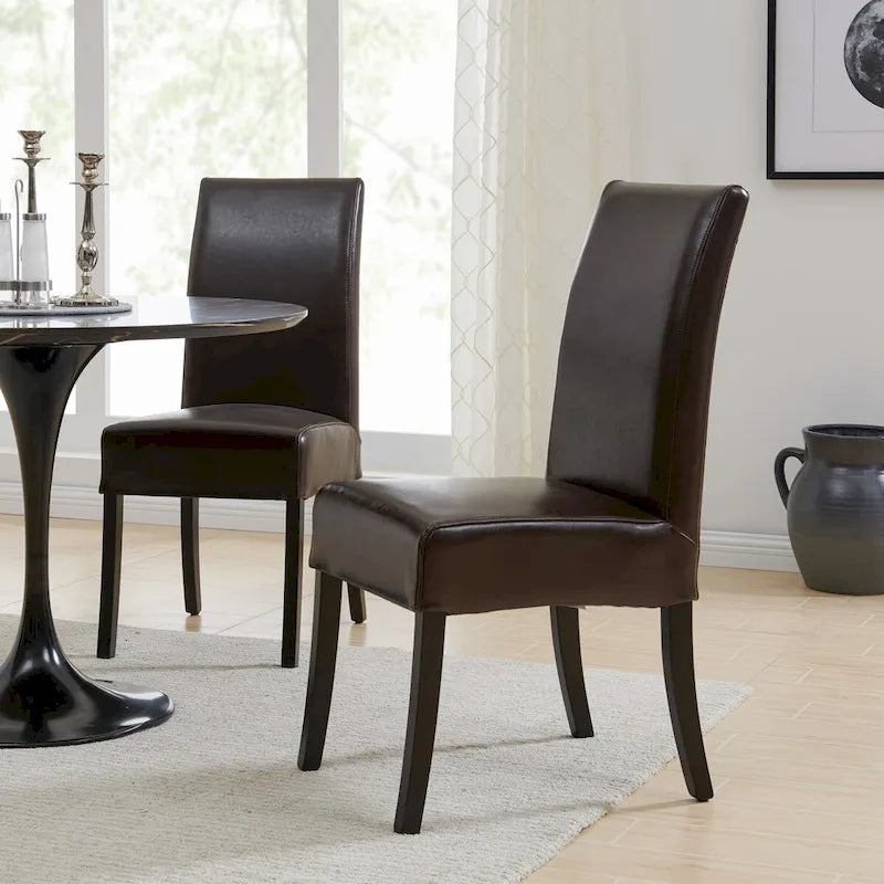 Leather Dining Side Chair, (set of 2)