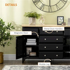 Storage Cabinets with Adjustable Shelves and Magnetic Cabinet Doors