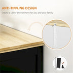 Storage Cabinets with Adjustable Shelves and Magnetic Cabinet Doors