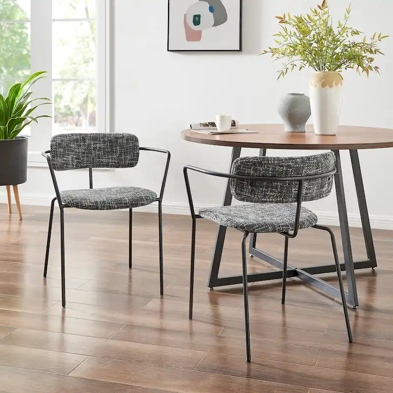 Fabric Dining Side Armchair, (set of 2)