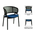 Modern Upholstered Dining Chair with Cozy Armchair and Black Iron Legs for Dining Room Kitchen Patio