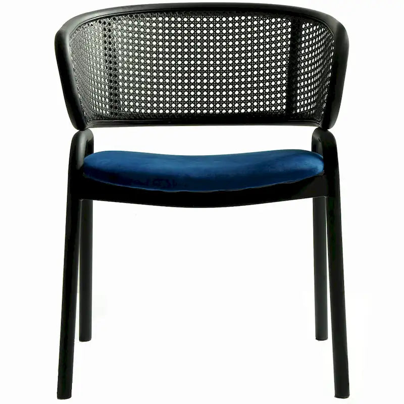 Modern Upholstered Dining Chair with Cozy Armchair and Black Iron Legs for Dining Room Kitchen Patio