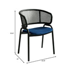 Modern Upholstered Dining Chair with Cozy Armchair and Black Iron Legs for Dining Room Kitchen Patio