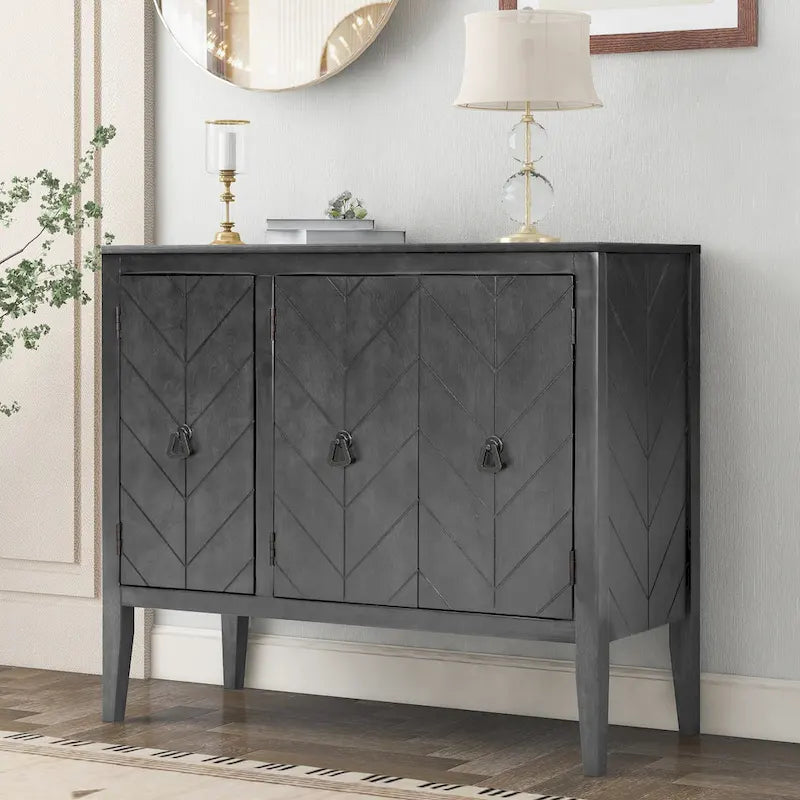 37 Vintage Style Kitchen Accent Buffet Sideboard Cabinet