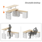 63W Versatile Standing Desk Aesthetic with Height Customization Table