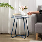 Round Metal Side Snack Table
