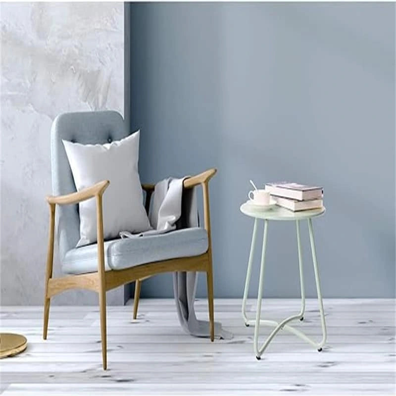 Round Metal Side Snack Table