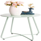 Round Metal Side Snack Table