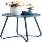 Round Metal Side Snack Table