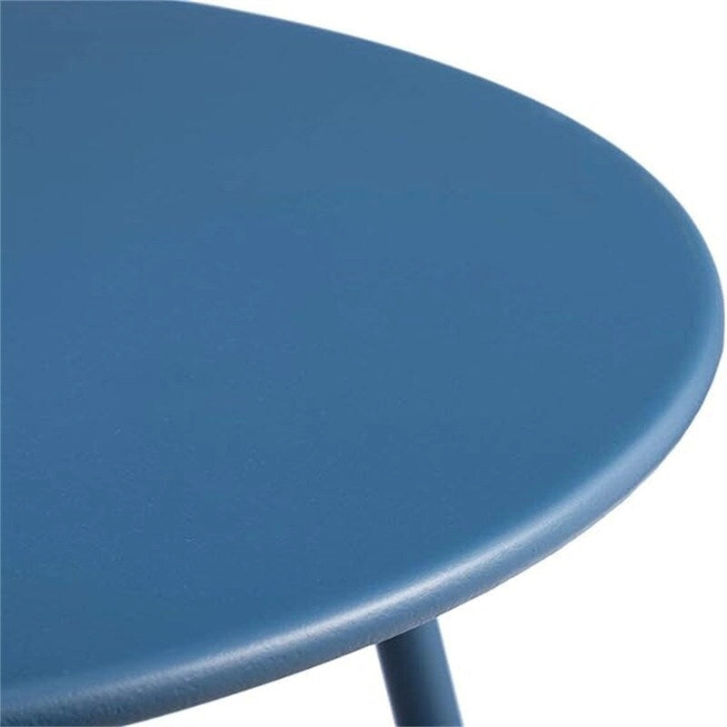 Round Metal Side Snack Table