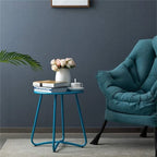 Round Metal Side Snack Table