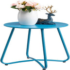 Round Metal Side Snack Table