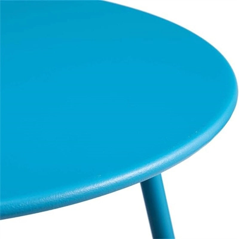 Round Metal Side Snack Table