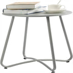 Round Metal Side Snack Table