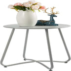 Round Metal Side Snack Table