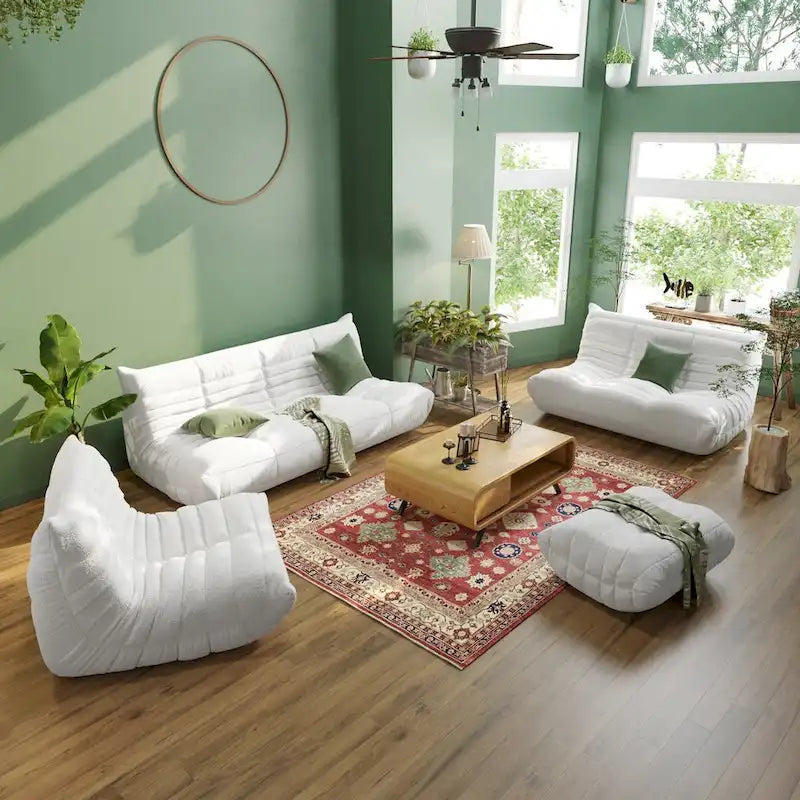 Velvet Sofa Bean Bag Couch Sets