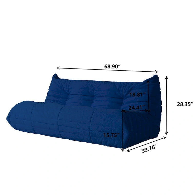 Velvet Sofa Bean Bag Couch Sets
