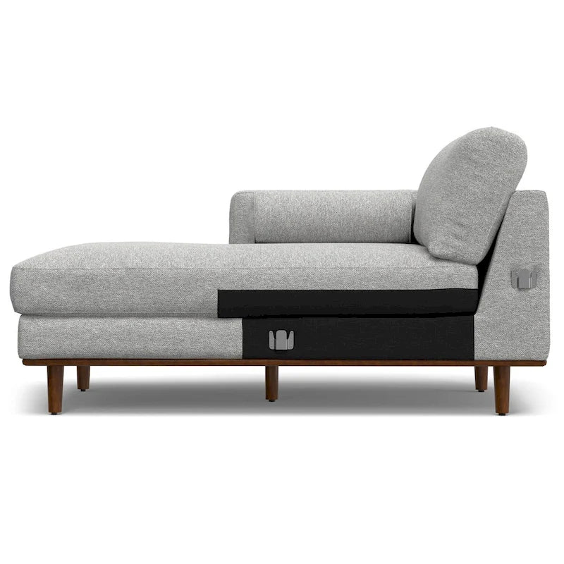 Mid Century 102-inch Wide Left Sofa Sectional