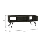 Rectangle 2-Shelf Coffee Table White