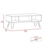 Rectangle 2-Shelf Coffee Table White