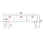 Rectangle 2-Shelf Coffee Table White