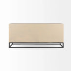 Gray Fir Veneer with Gold Metal Frame Base 9 Drawer Sideboard