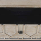 Gray Fir Veneer with Gold Metal Frame Base 9 Drawer Sideboard
