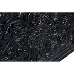 Black Hand Carved 4 Door Sideboard Cabinet
